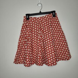 Retrolicious red white cherry print retro skater skirt size small NWT
